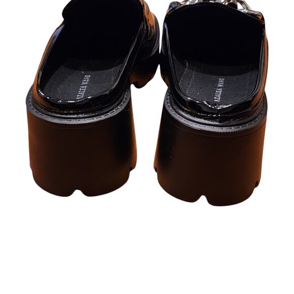 Azalea Wang Black Patent Leather Chain Loafers (Size 9) - Picture 7 of 14